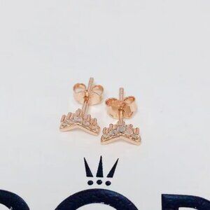 Pandora Tiara Wishbone Stud Earrings Rose Gold-Plated